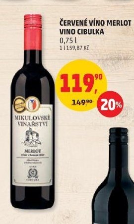 ČERVENÉ VÍNO MERLOT VINO CIBULKA