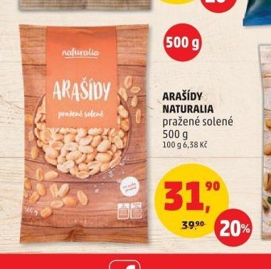 Arašídy Naturalia pražené solené