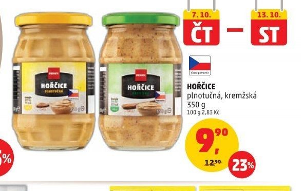 Hořčice plnotučná, kremžská