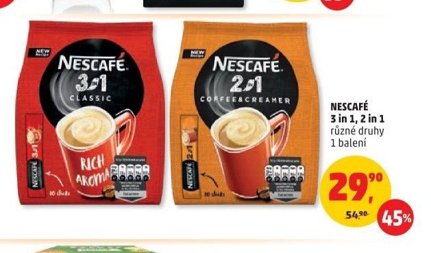 NESCAFÉ 3 v 1, 2 v 1