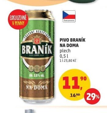 PIVO BRANÍK NA DOMA plech 0,5 l