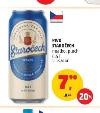 PIVO STAROČECH nealko, plech 0,5 l