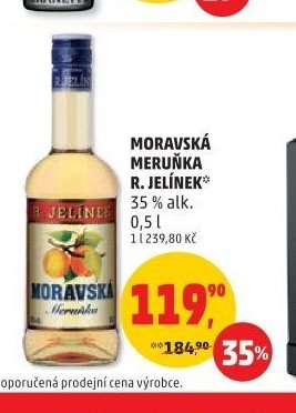 MORAVSKÁ MERUŇKA R. JELÍNEK 35 % alk. 0,5 l