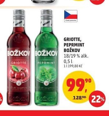 GRIOTTE, PEPRMINT BOŽKOV 18/19 % alk. 0,5 l