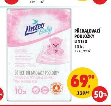 Přebalovací podložky Linteo