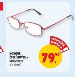 KOVOVÉ ČTECÍ BRÝLE + POUZDRO