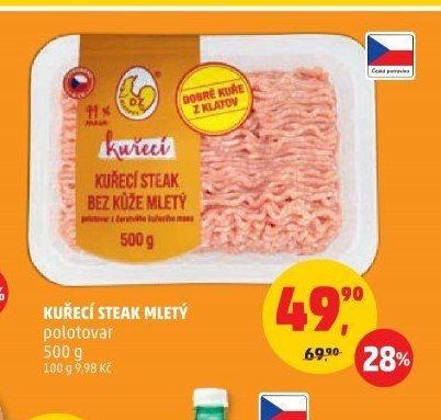 Kuřecí steak mletý polotovar