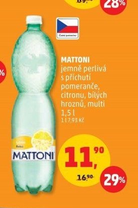 Mattoni jemně perlivá s příchutí