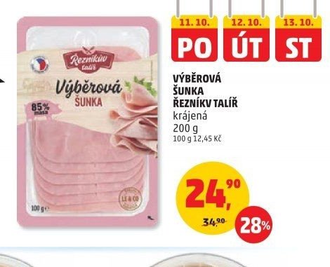 Výběrová šunka Řezníků talíř