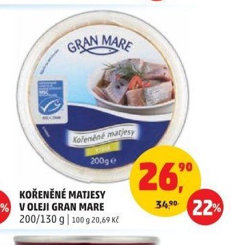 Kořeněné matjesy v oleji Gran Mare