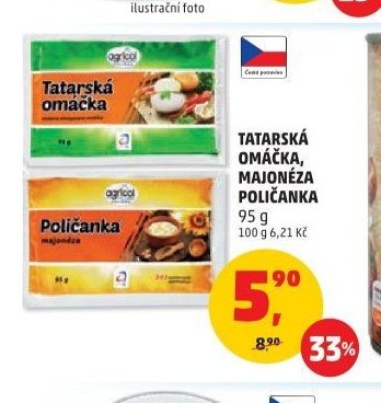 Tatarská omáčka, majonéza Poličanka