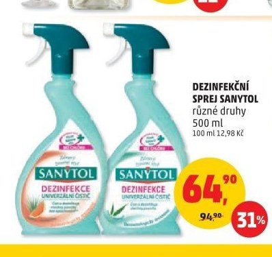 DEZINFEKČNÍ SPREJ SANYTOL