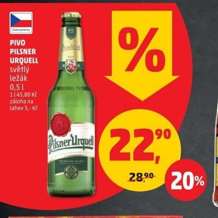 PIVO PILSNER URQUELL světlý ležák 0,5 l