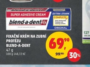 FIXAČNÍ KRÉM NA ZUBNÍ PROTÉZU BLEND-A-DENT 47 g