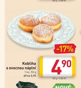 Kobliha s ovocnou náplní z naší pece