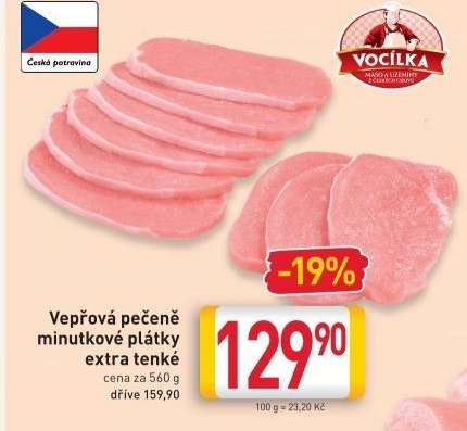Vepřová pečeně minutkové plátky extra tenké