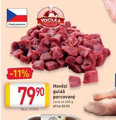Hovězí guláš porcovaný