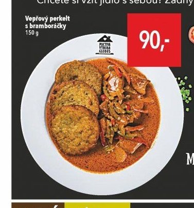 Vepřový perkelt s bramboráčky 150 g