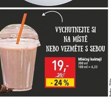 Mléčný koktejl 300 ml