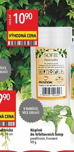 Náplň do hřbitovních lamp parafinové, lisované 90 g