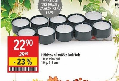 Hřbitovní svíčka kalíšek
