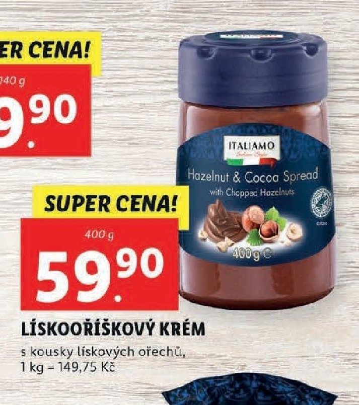 Italiamo Lískooříškový krém