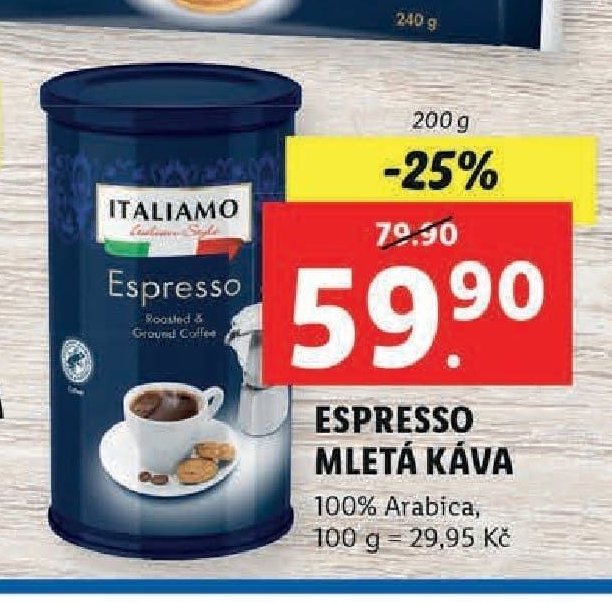 Italiamo Espresso mletá káva
