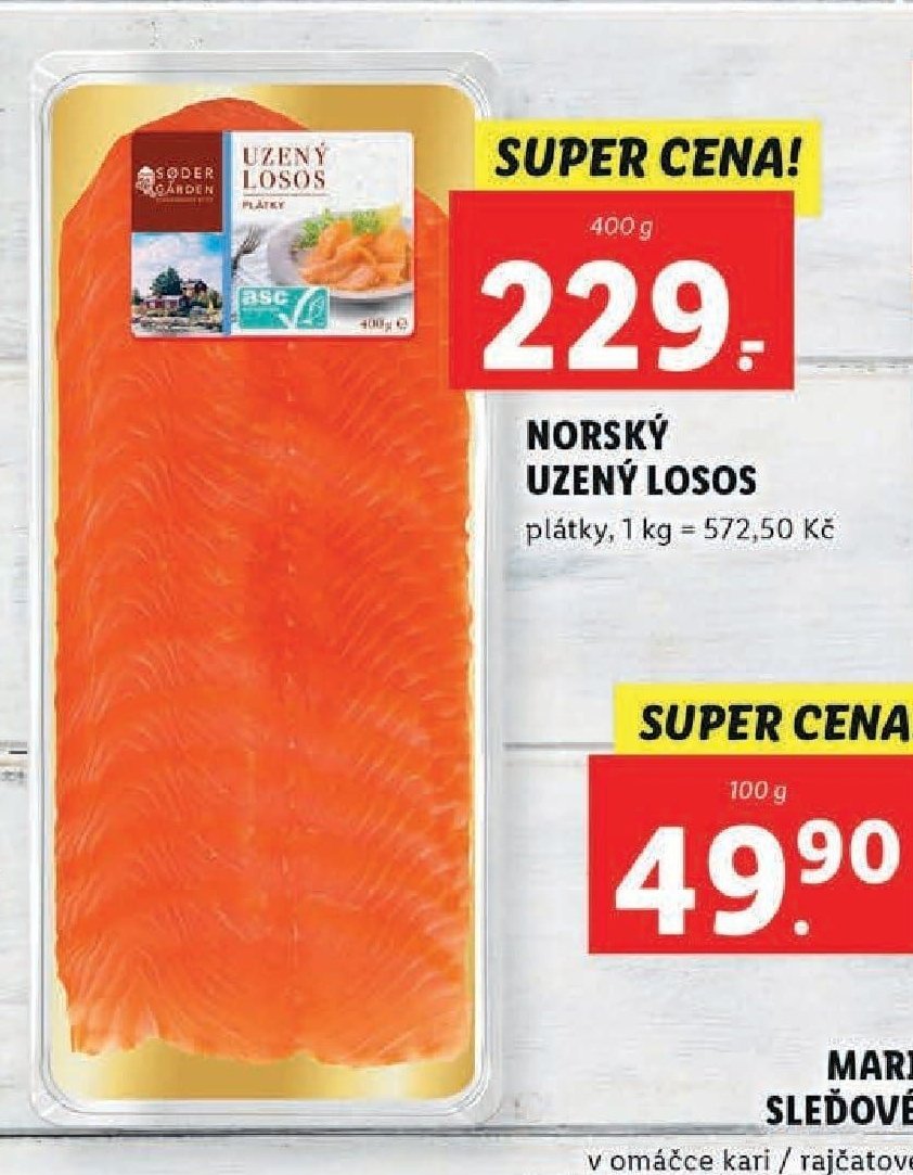 NORSKÝ UZENÝ LOSOS
