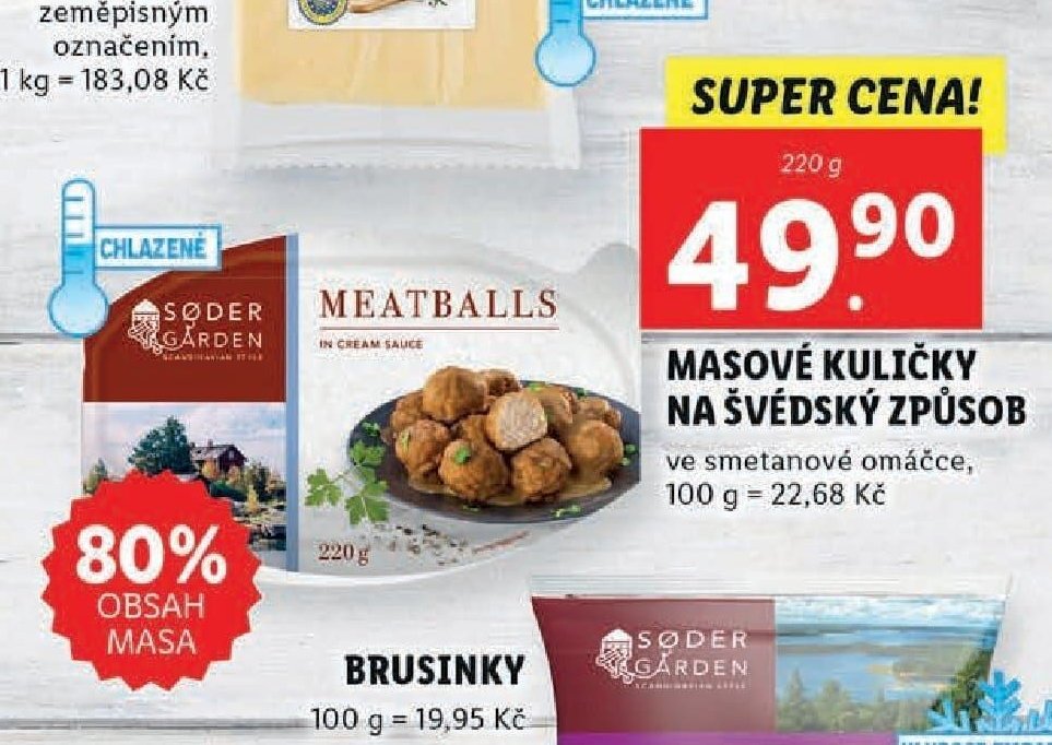 Masové kuličky na švédský způsob (v omáčce)