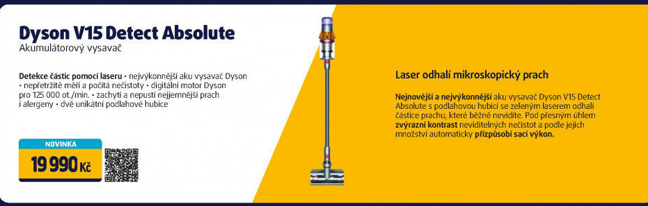Aku tyčový vysavač Dyson V15 Detect Absolute
