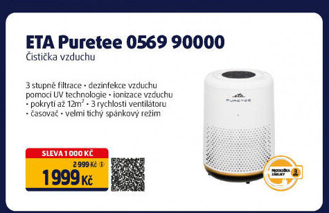 Čistička vzduchu ETA Puretee 0569 90000 - Datart akcniletaky.com