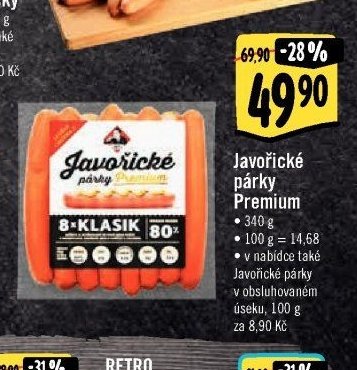 Javořické párky Premium