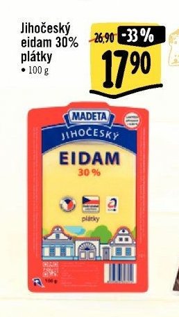 Jihočeský eidam 30% plátky
