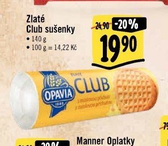 Zlaté Club sušenky
