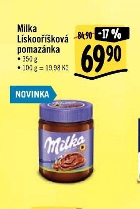 Milka Lískooříšková pomazánka