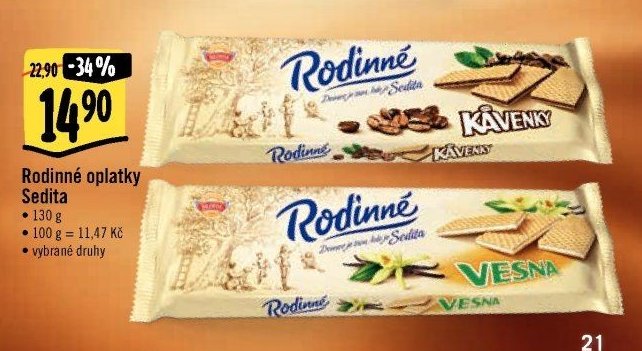 Rodinné oplatky Sedita