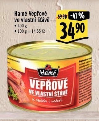 Hamé Vepřové ve vlastní šťávě
