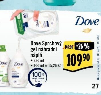 Dove Sprchový gel náhradní náplň
