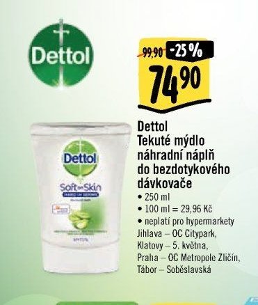Dettol Tekuté mýdlo náhradní náplň do bezdotykového dávkovače
