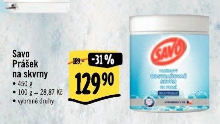 Savo Prášek na skvrny