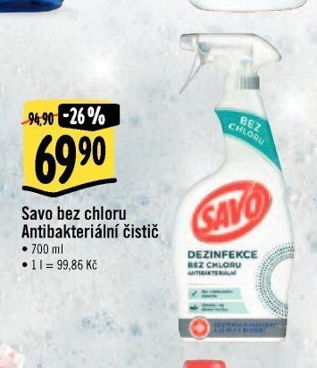Savo bez chloru Antibakteriální čistič
