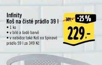 Koš na čisté prádlo Infinity 39 l