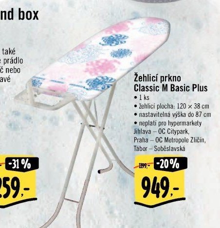 Žehlicí prkno Classic M Basic Plus