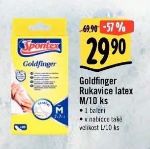 Goldfinger Rukavice latex M/10 ks