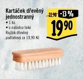 Kartáček dřevěný jednostranný
