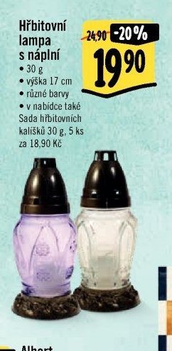 Hřbitovní lampa s náplní