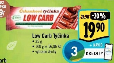 Čekanková tyčinka Low carb 4Slim