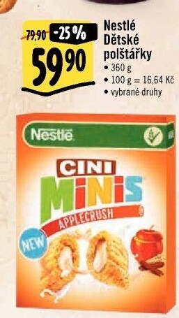 Cereálie polštářky Nestlé