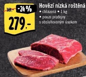 Hovězí nízký roštěnec