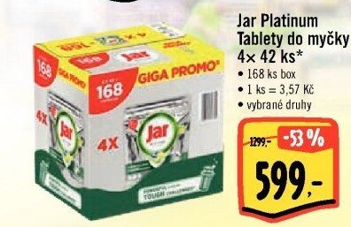 Kapsle do myčky Platinum Jar